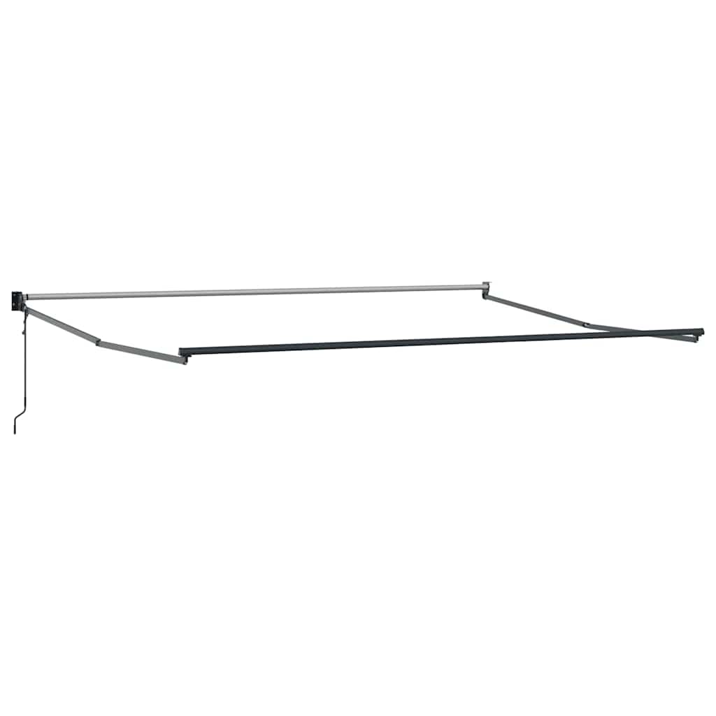 Einziehbare Markise Schwarz 400 × 300 cm Polyester und Metall