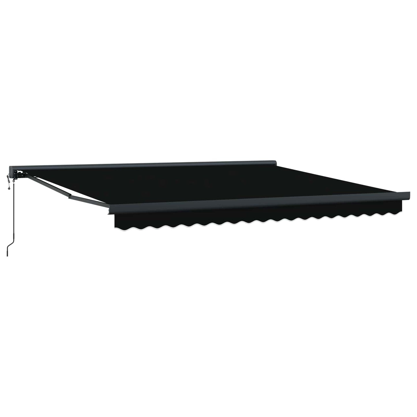 Markise Schwarz 400 x 300 cm Polyester und Aluminium