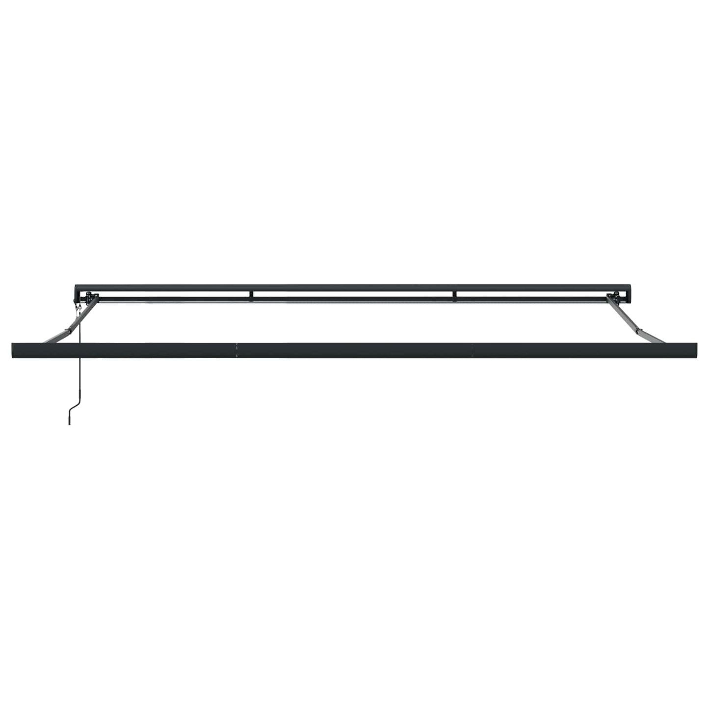 Markise Schwarz 400 x 300 cm Polyester und Aluminium