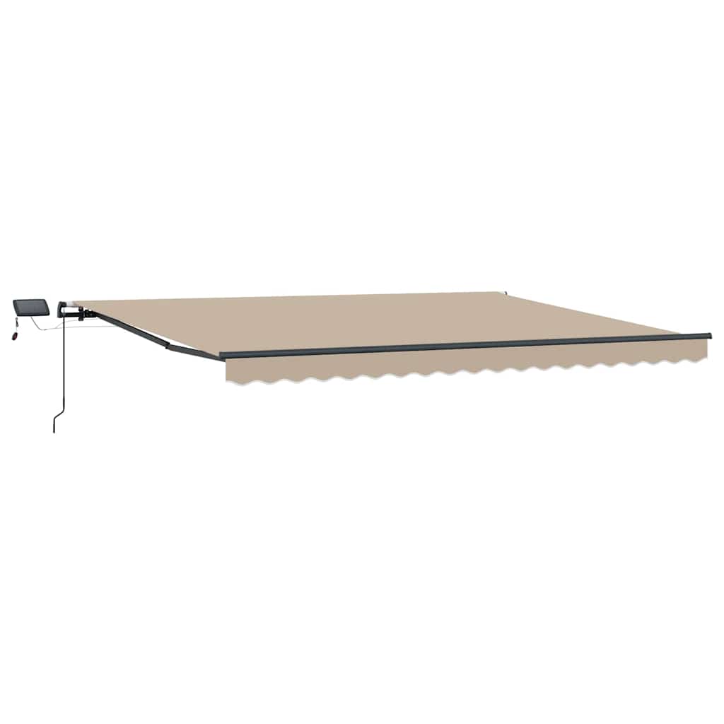 Einziehbare Markise Beige 400 x 300 cm Stoff