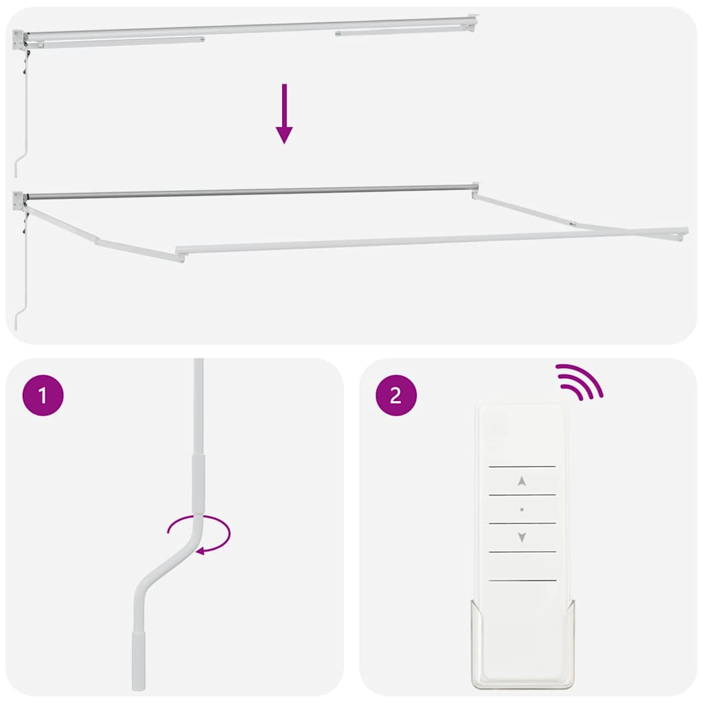 Einziehbare Markise Beige 400 x 300 cm Polyester und Aluminium