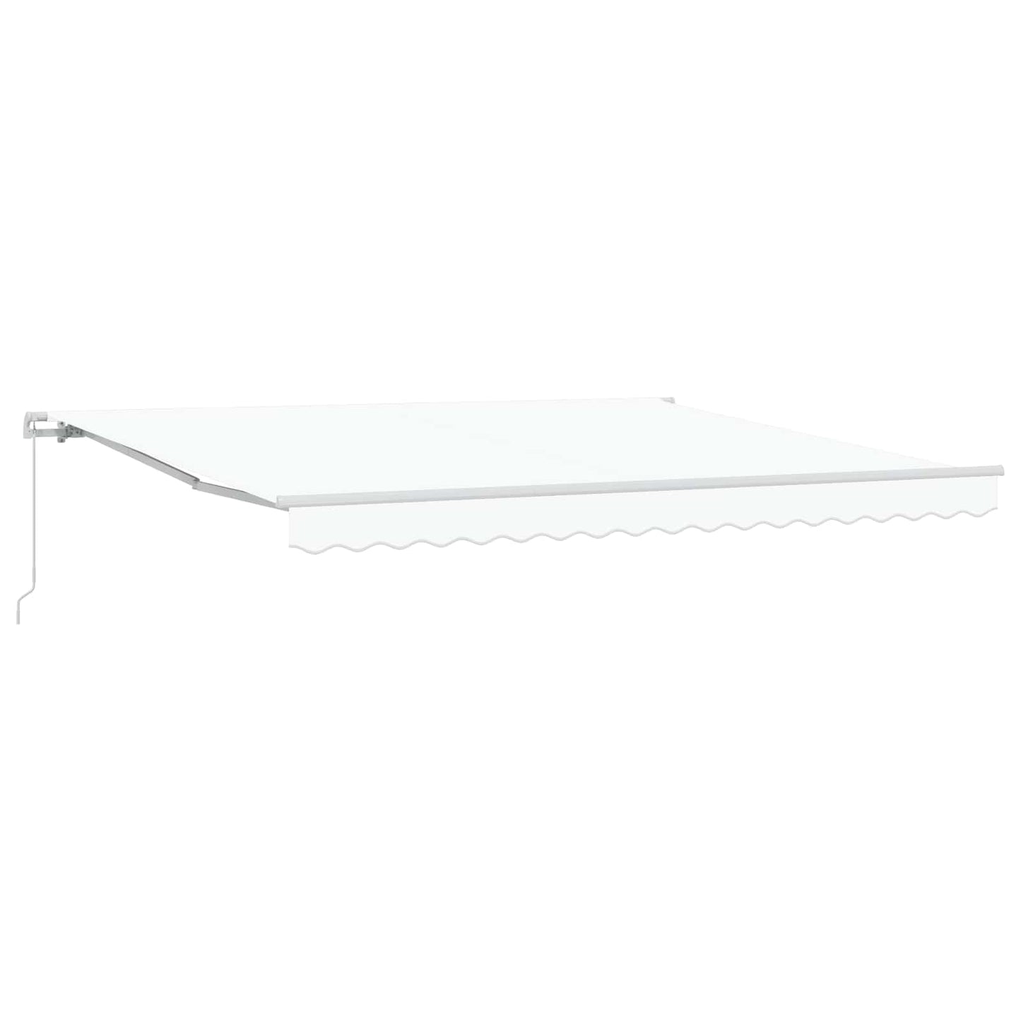 Einziehbare Markise Weiß 400 x 300 cm Polyester und Aluminium