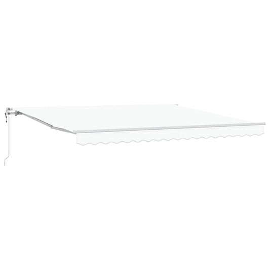 Einziehbare Markise Weiß 400 x 300 cm Stoff