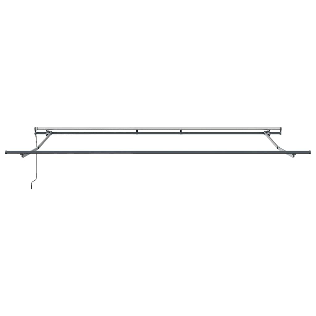 Einziehbare Markise Weiß 400 x 300 cm Stoff und Aluminium