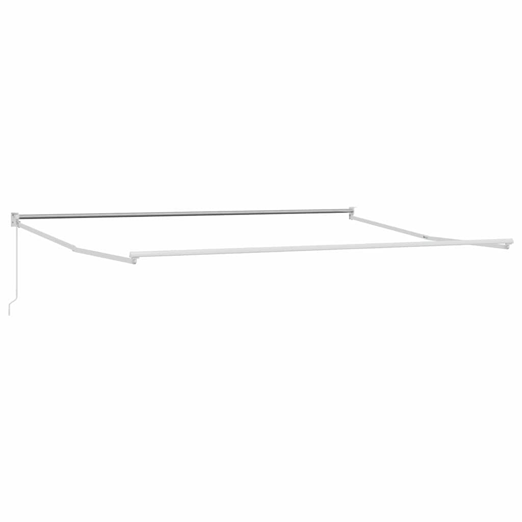 Einziehbare Markise Weiß 400 × 300 cm Polyester und Metall