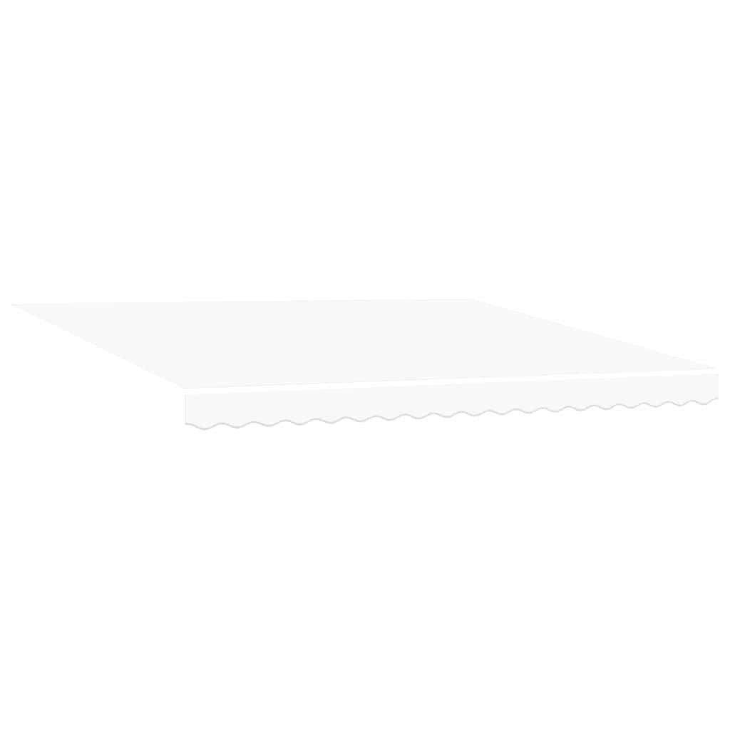 Einziehbare Markise Weiß 400 x 300 cm Polyester und Aluminium