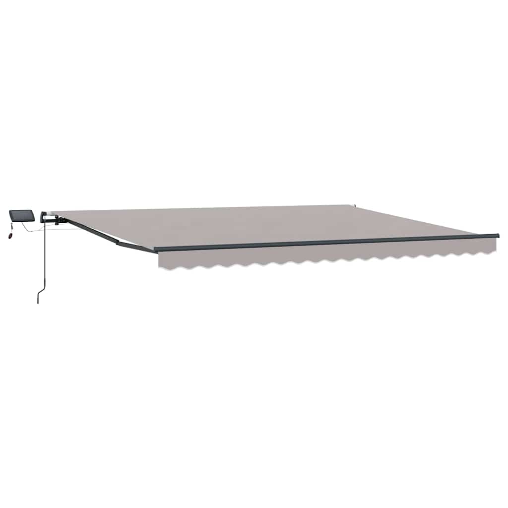 Einziehbare Markise Hellgrau 400 x 300 cm Stoff