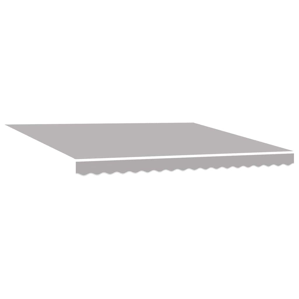Einziehbare Markise Hellgrau 400 x 300 cm Stoff und Aluminium