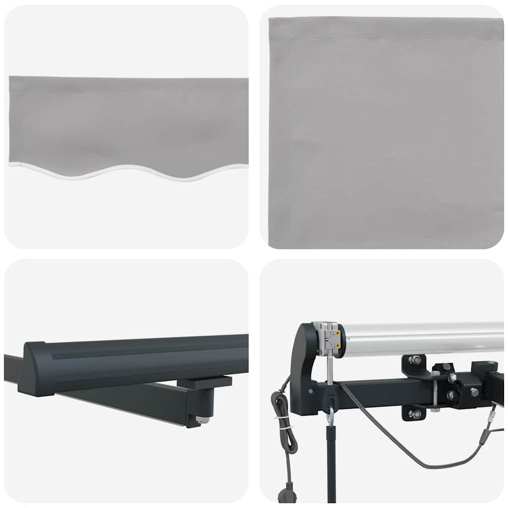 Markisenstoff mit Hellgrau 400 x 300 cm Polyester