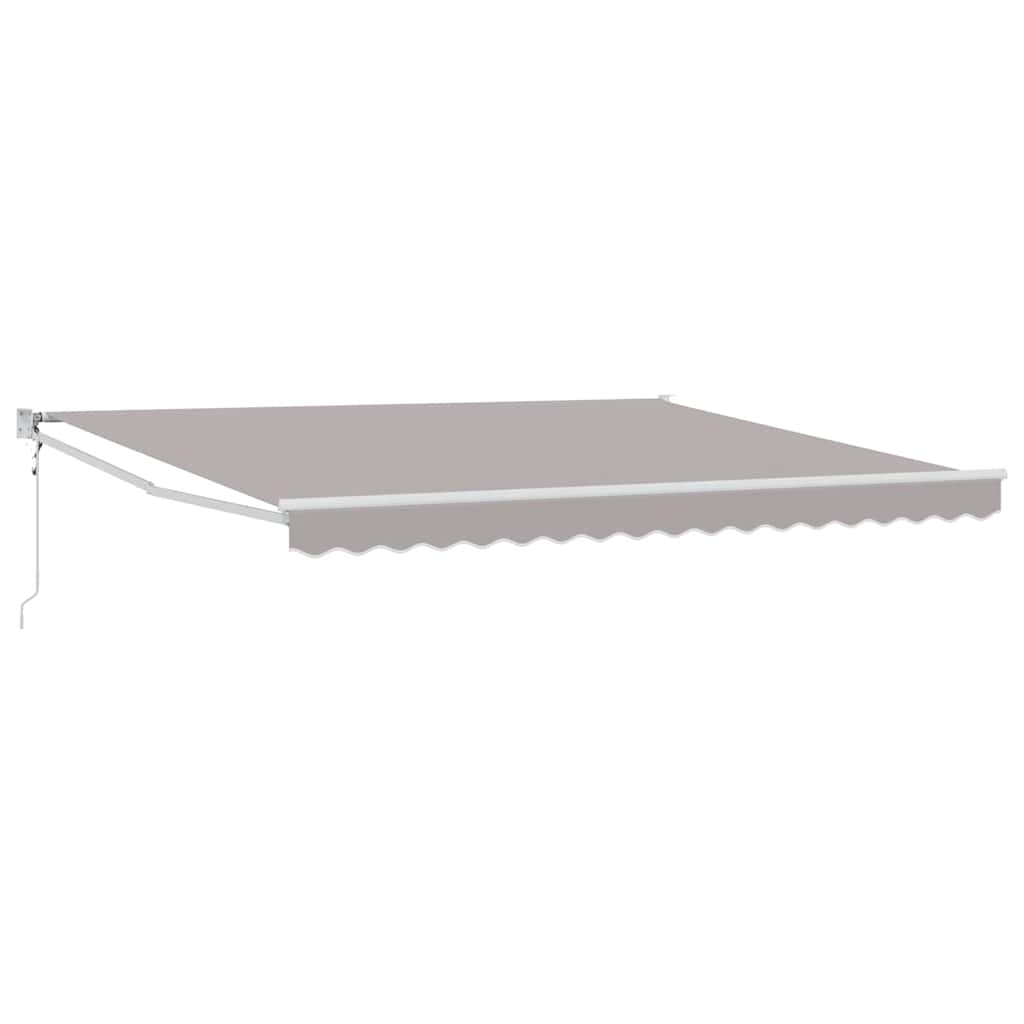 Einziehbare Markise Hellgrau 400 x 300 cm Stoff