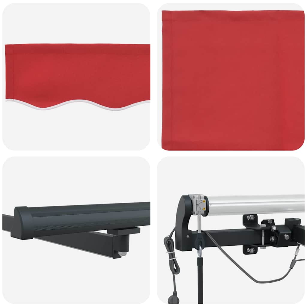 Markisenstoff mit Rot 400 x 300 cm Polyester