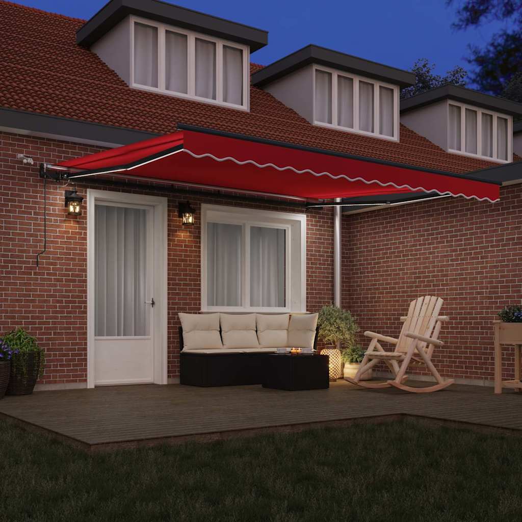 Markisenstoff mit Rot 400 x 300 cm Polyester