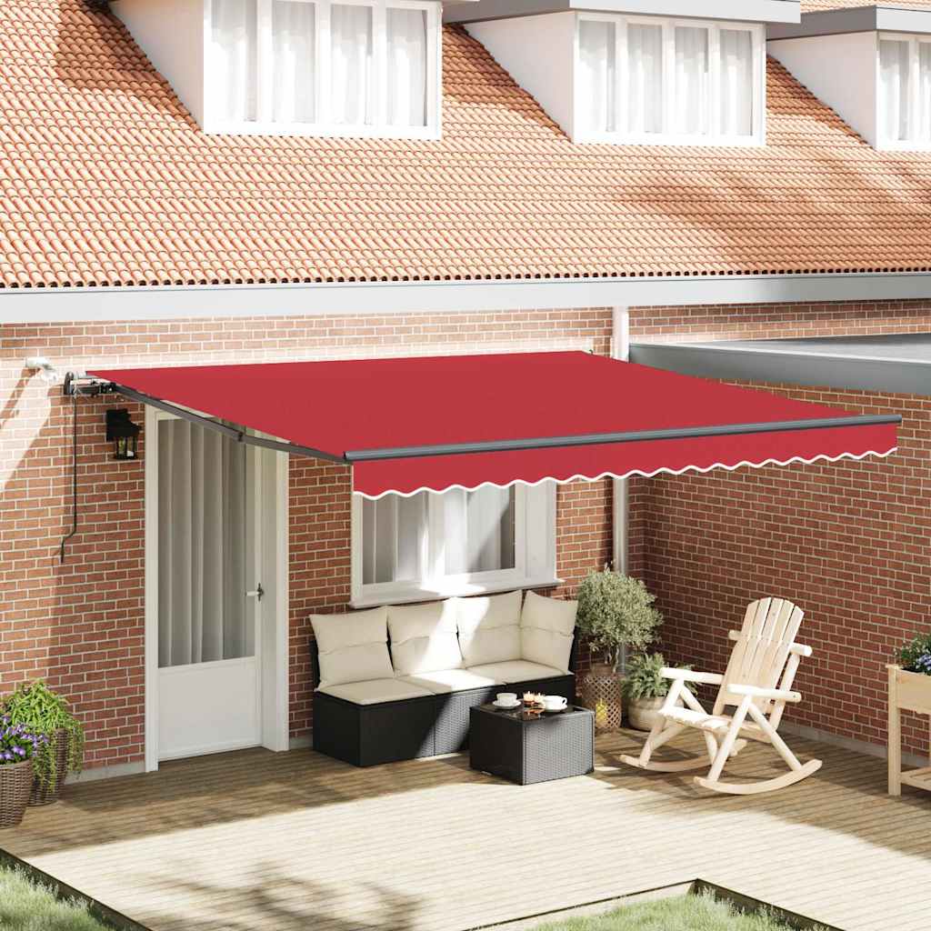 Markisenstoff mit Rot 400 x 300 cm Polyester