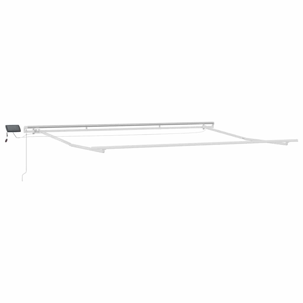 Einziehbare Markise Grün und Gelb 400 x 300 cm Stoff und Stahl