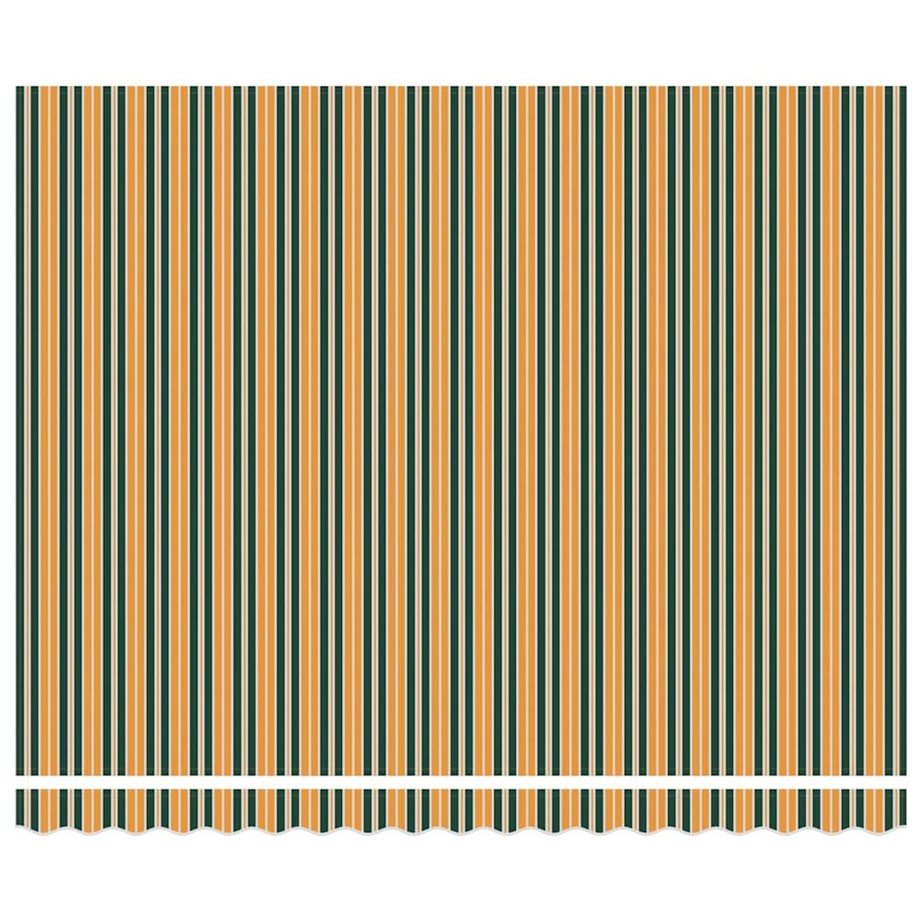 Einziehbare Markise Grün und Gelb 400 x 300 cm