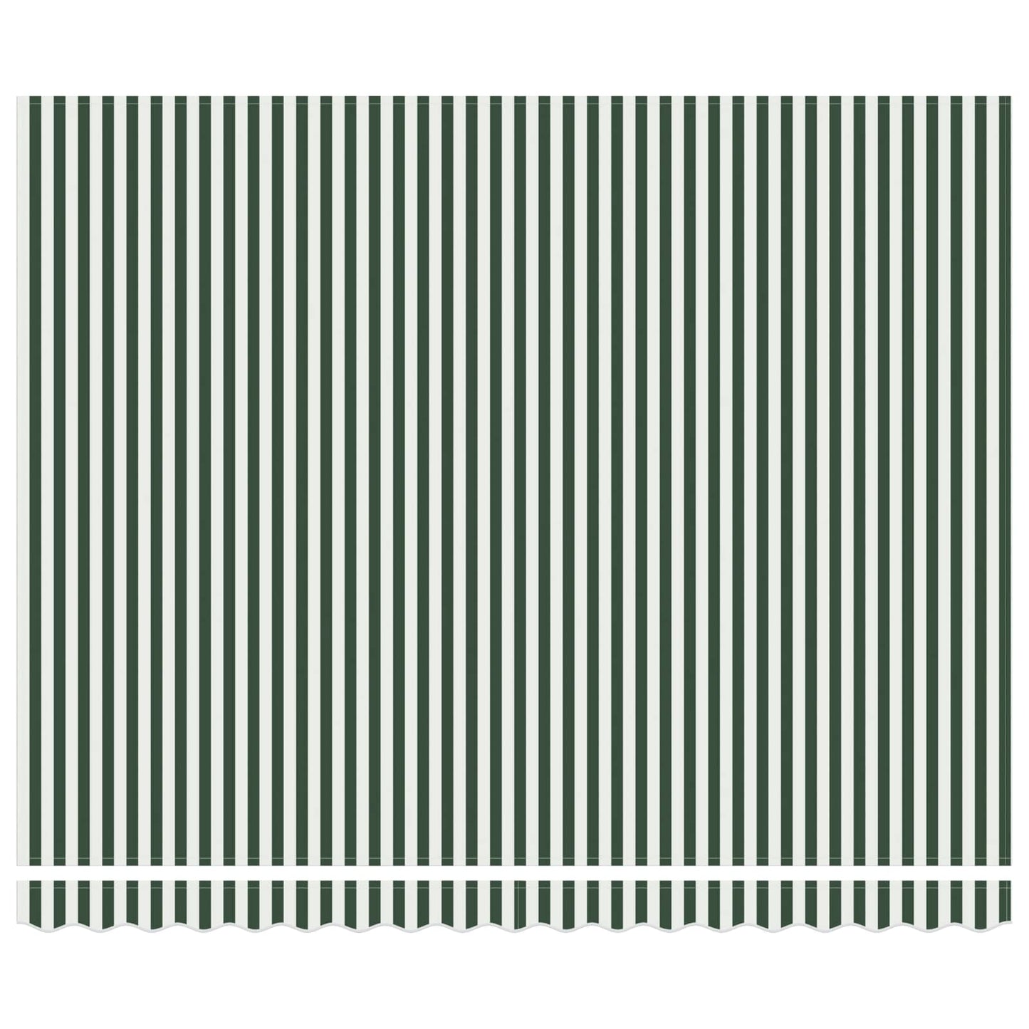 Einziehbare Markise Grün und Weiß 400 x 300 cm Stoff