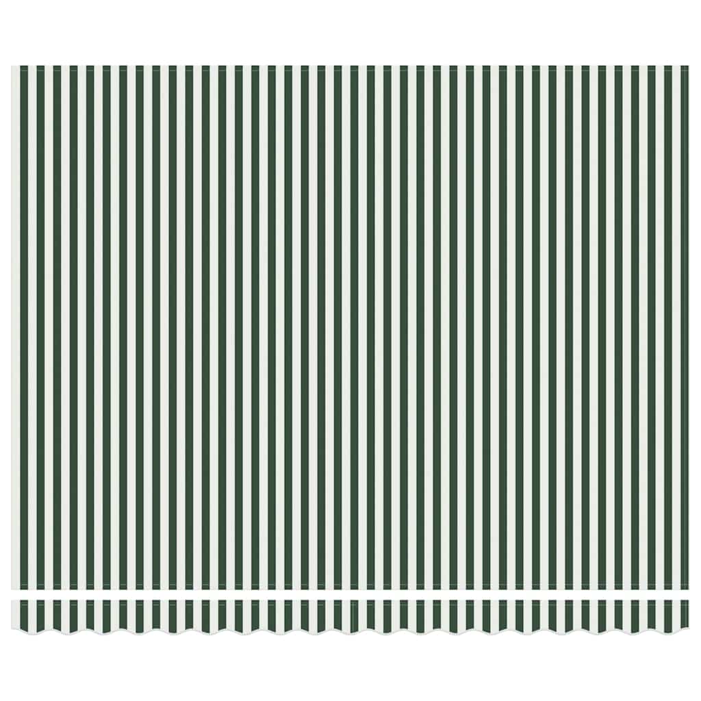 Einziehbare Markise Grün und Weiß 400 × 300 cm