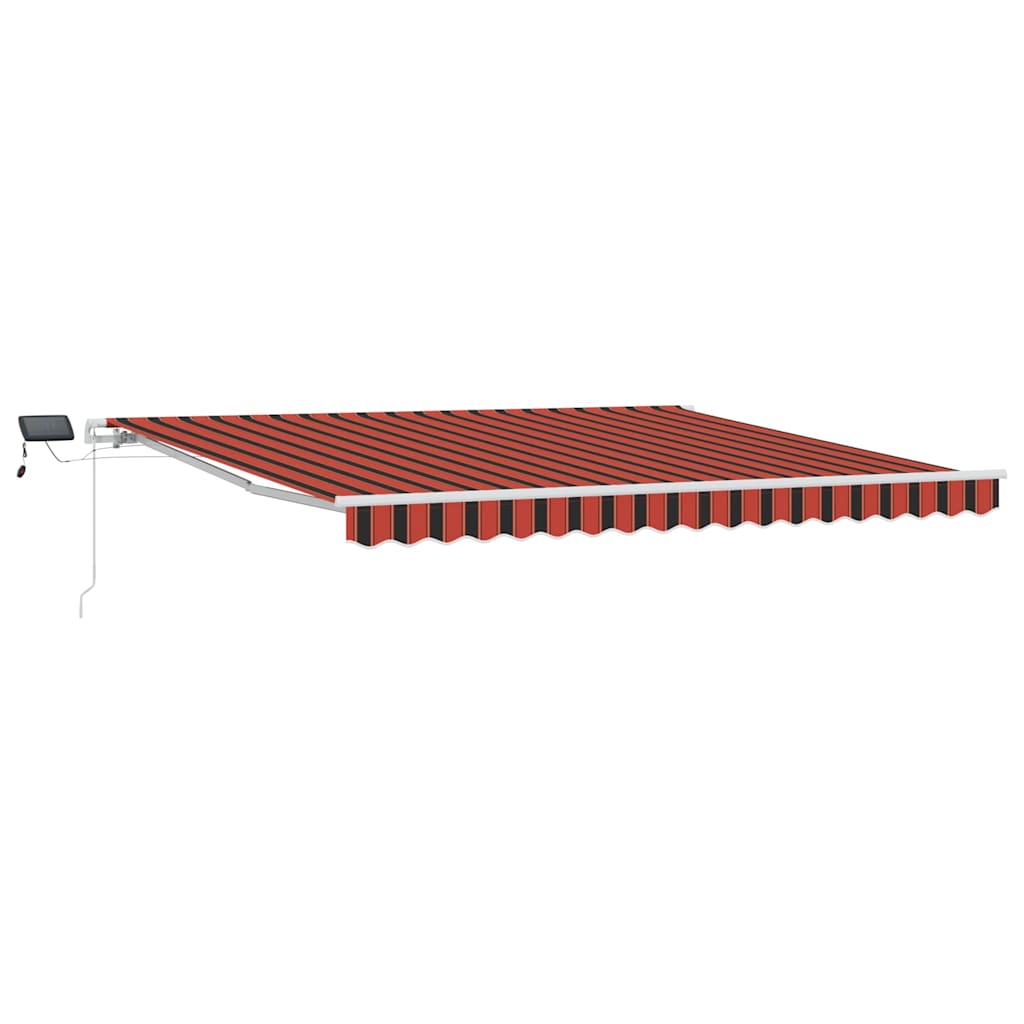 Einziehbare Markise Orange und Braun 400 x 300 cm