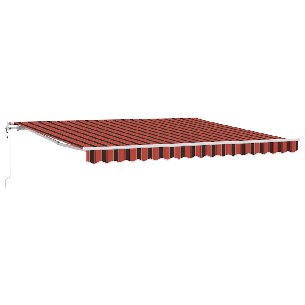 Einziehbare Markise Orange und Braun 400 x 350 cm Stoff