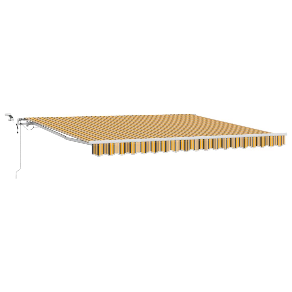 Einziehbare Markise Mehrfarbig 400 x 350 cm Stoff und Metall