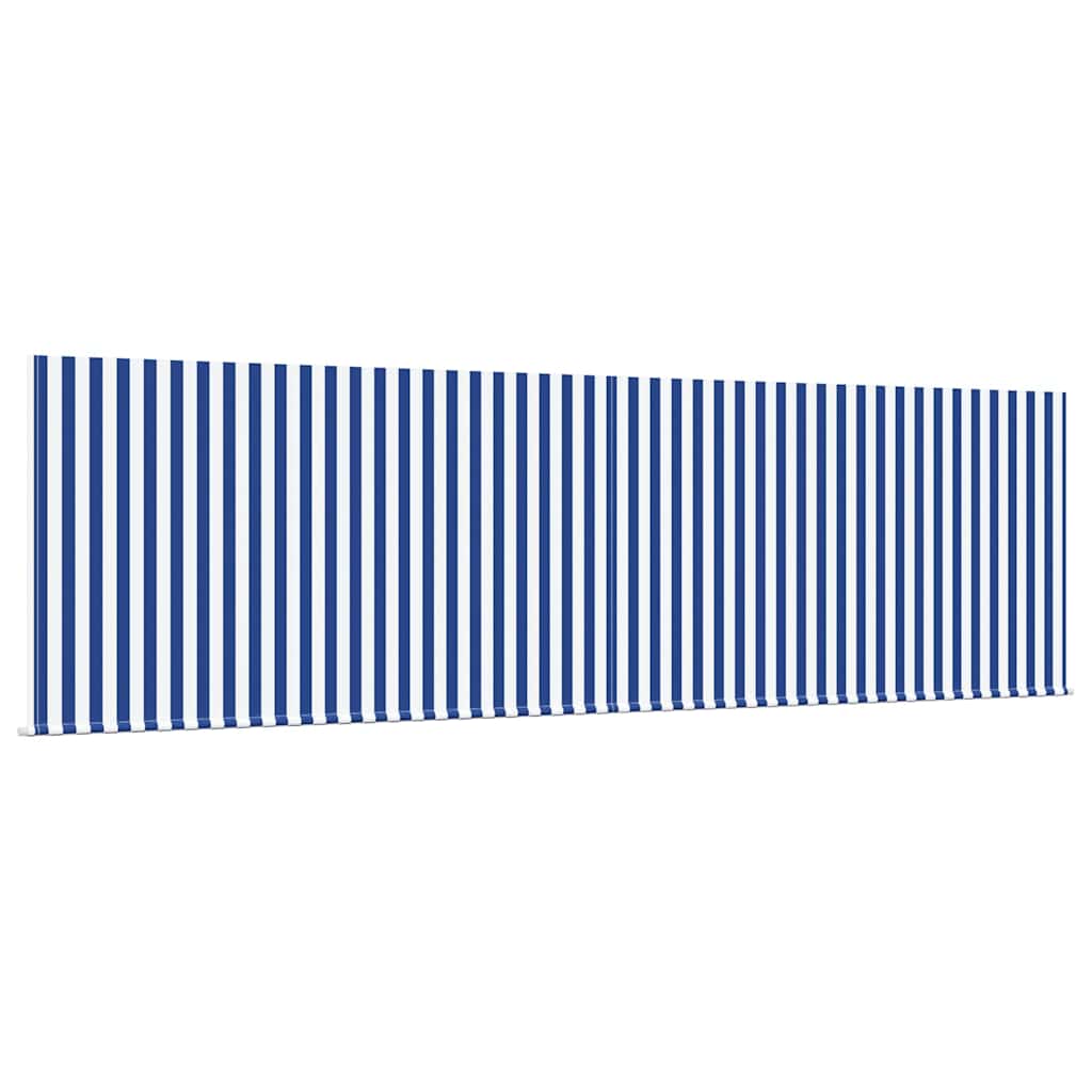 Einziehbare Markise Blau und Weiß 400 x 300 cm
