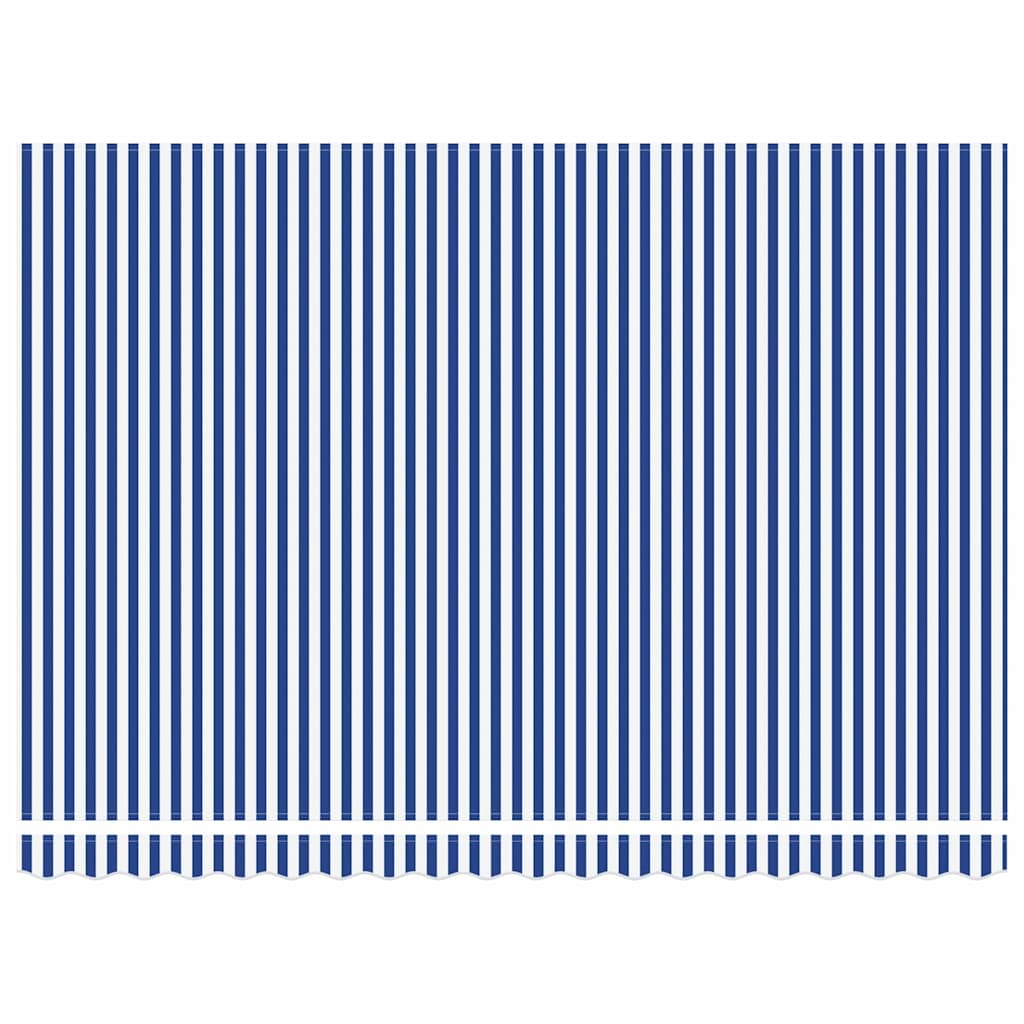 Einziehbare Markise Blau und Weiß 400 x 300 cm
