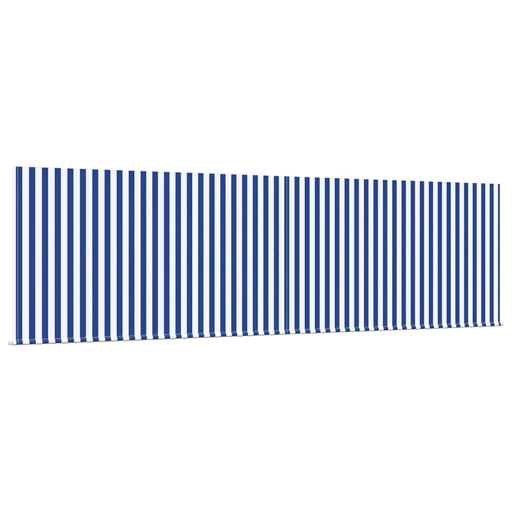 Einziehbare Markise Blau und Weiß 400 x 300 cm