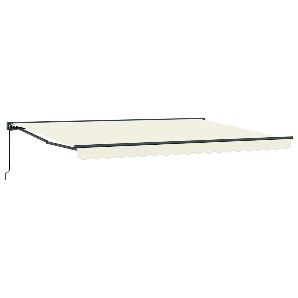 Einziehbare Markise Creme 450 x 300 cm Polyester und Metall