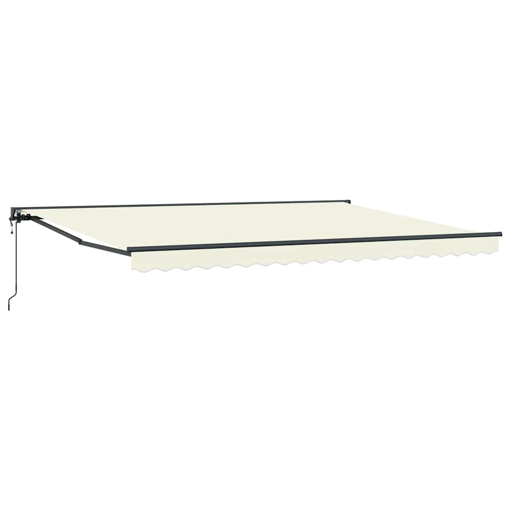 Einziehbare Markise Creme 450 x 300 cm Polyester und Metall