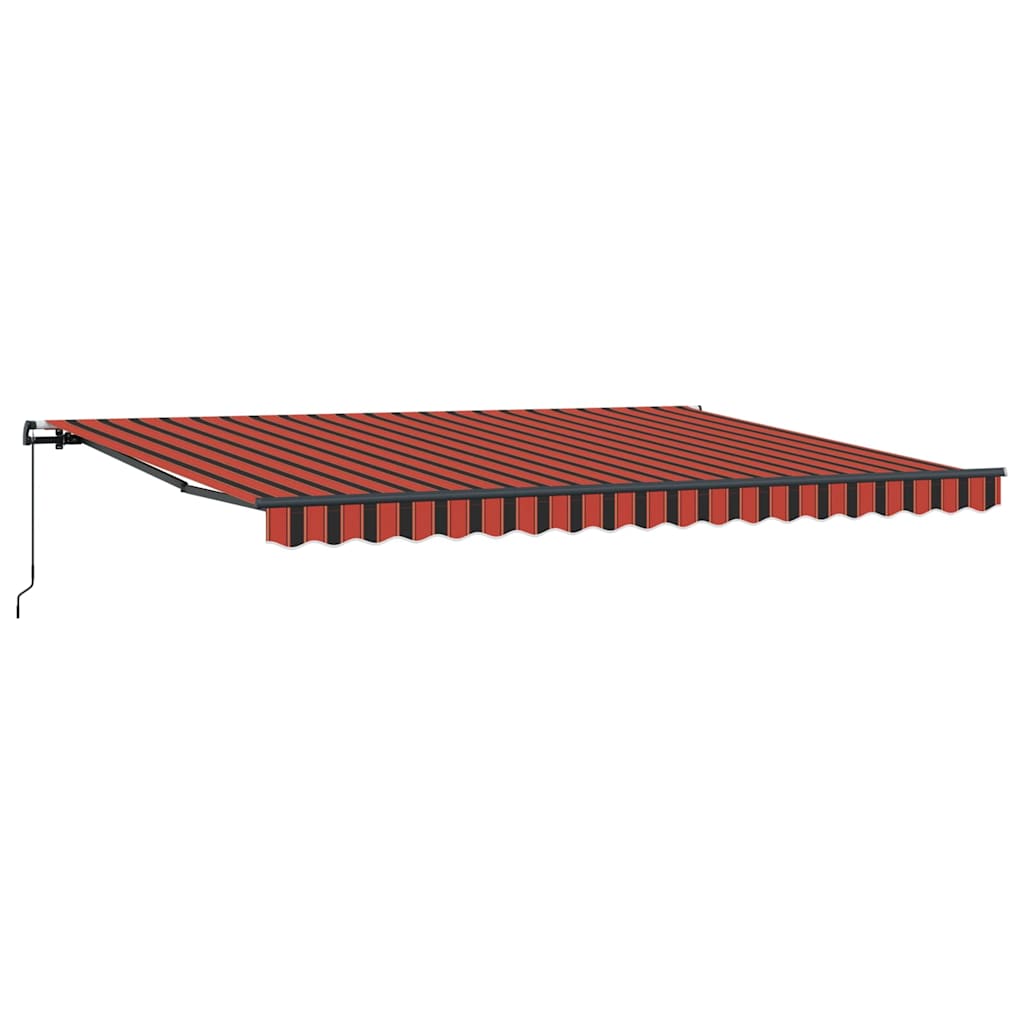 Einziehbare Markise Orange und Braun 450 x 300 cm