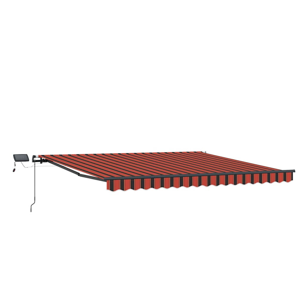 Einziehbare Markise Orange und Braun 450 x 300 cm Stoff