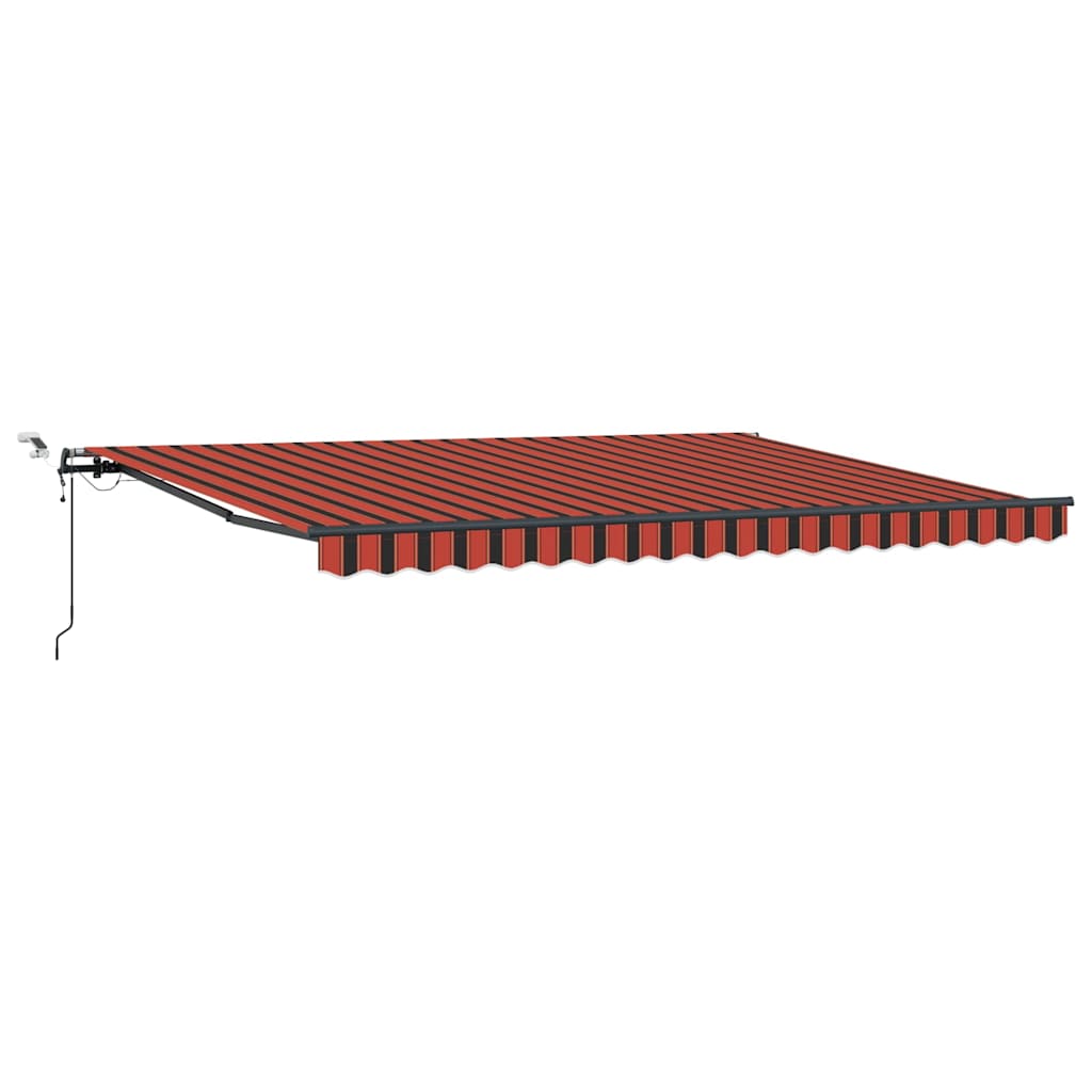 Markisenstoff mit Orange und Braun 450 x 300 cm Polyester