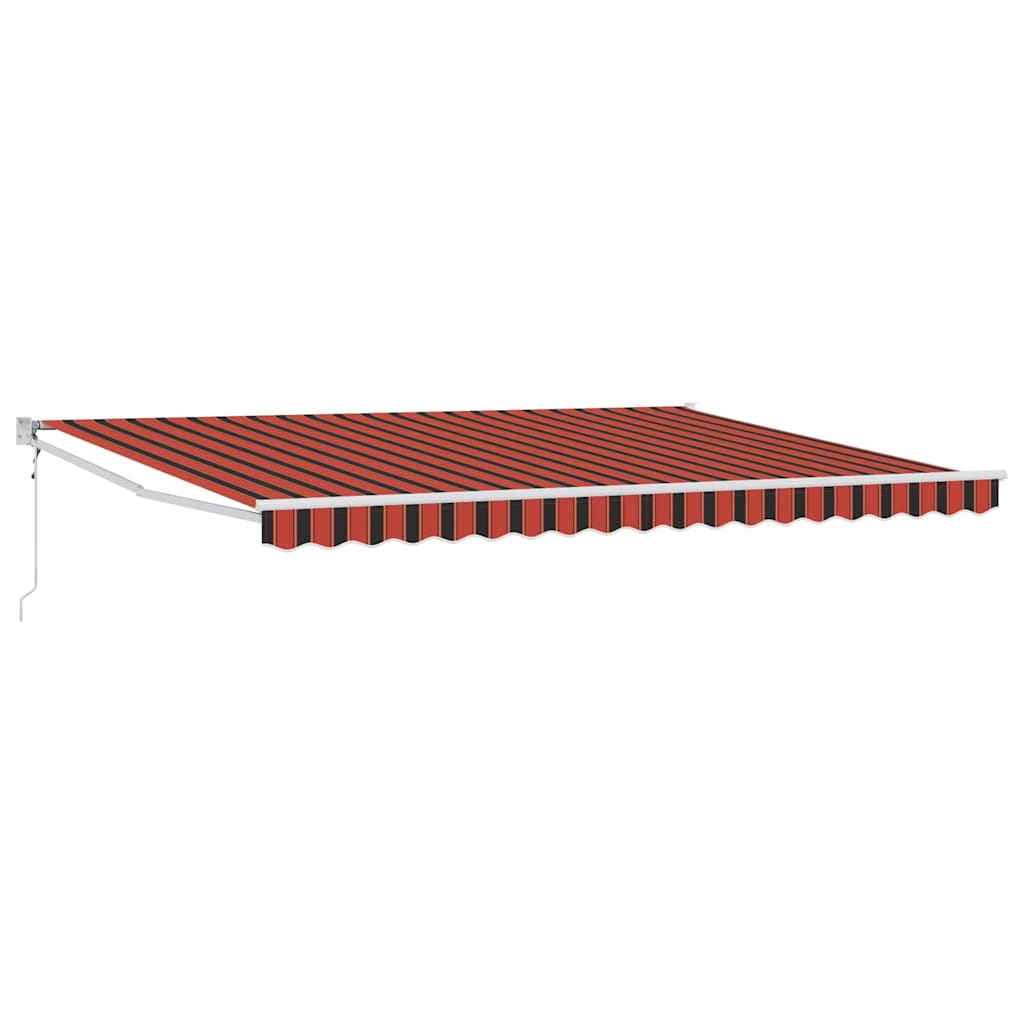 Einziehbare Markise Orange und Braun 450 x 300 cm