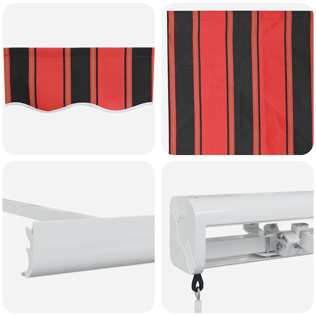 Einziehbare Markise Orange und Braun 450 x 300 cm