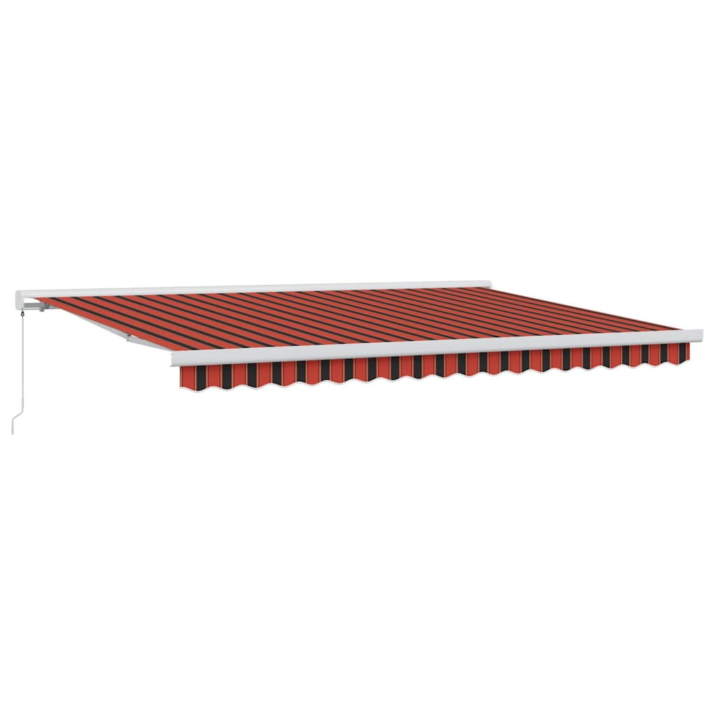 Einziehbare Markise Orange und Braun 450 x 300 cm