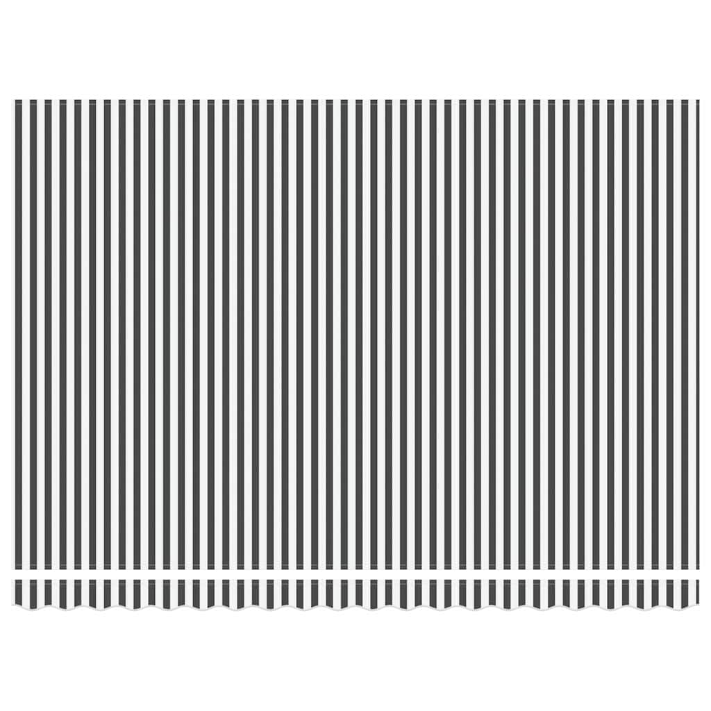 Einziehbare Markise Anthrazit und Weiß 450 x 300 cm