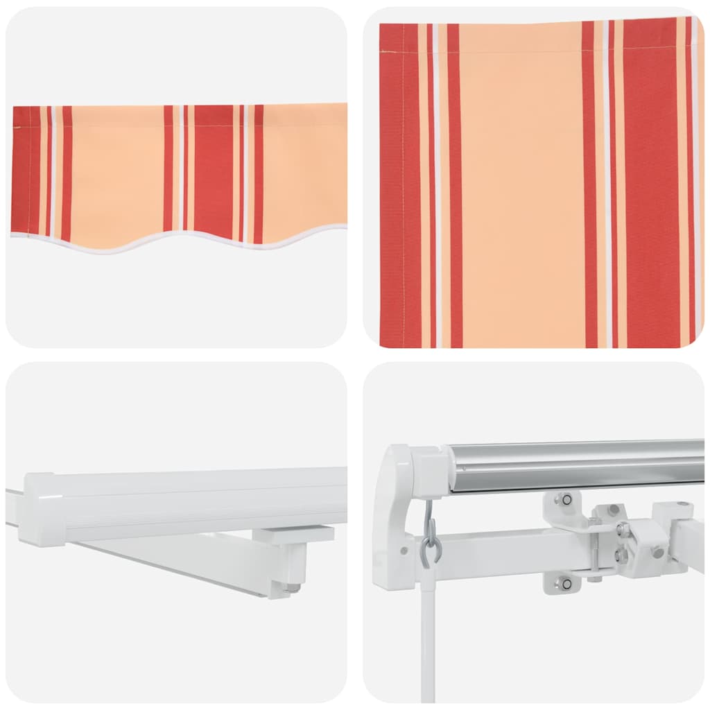 Einziehbare Markise mit Gelb und Orange 450 x 300 cm Stoff