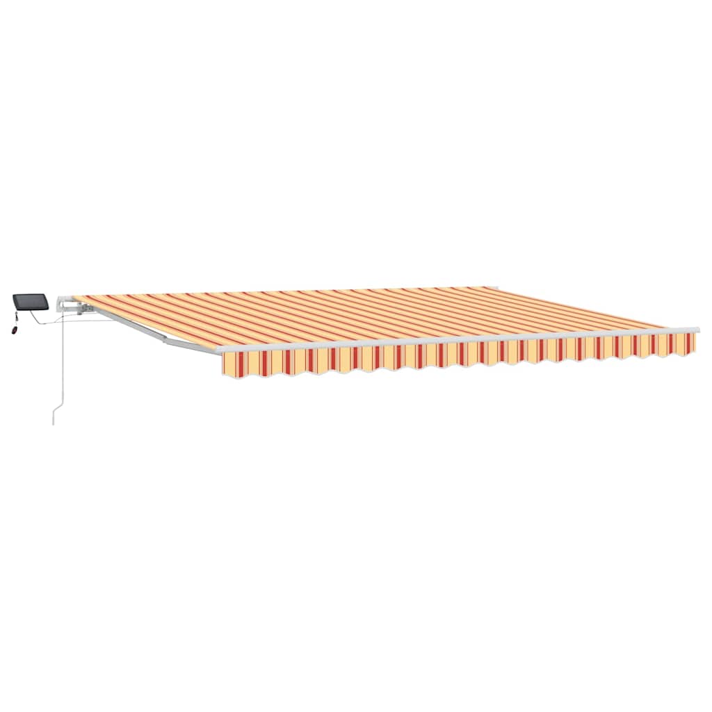 Einziehbare Markise mit Gelb und Orange 450 x 300 cm Stoff