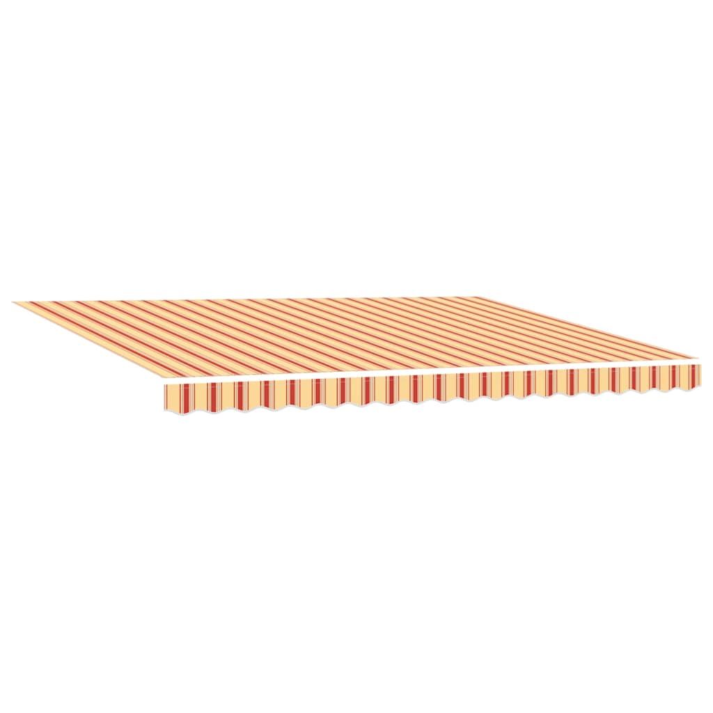 Einziehbare Markise mit Gelb und Orange 450 x 300 cm Stoff