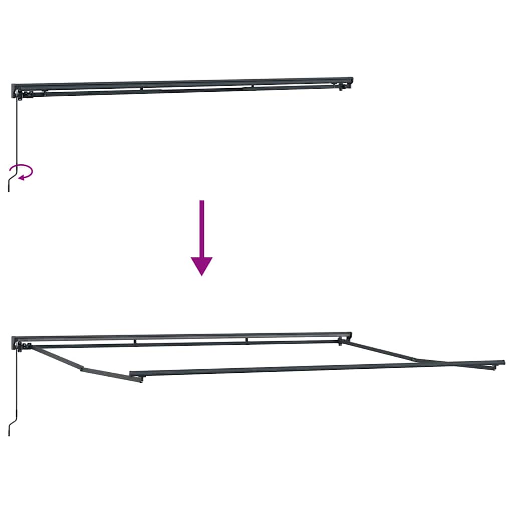 Einziehbare Markise Mehrfarbig 450 x 300 cm
