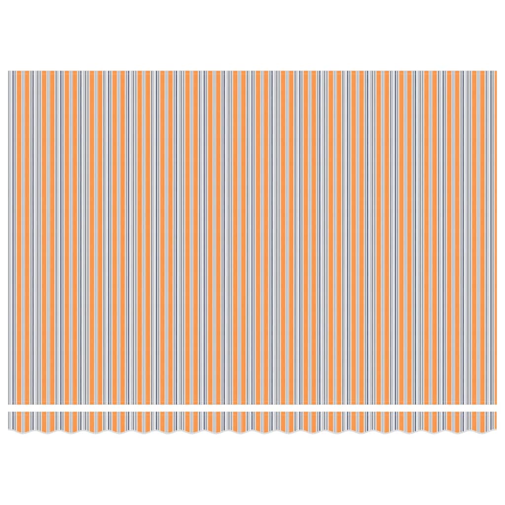 Einziehbare Markise Mehrfarbig 450 x 300 cm Polyester und Stahl