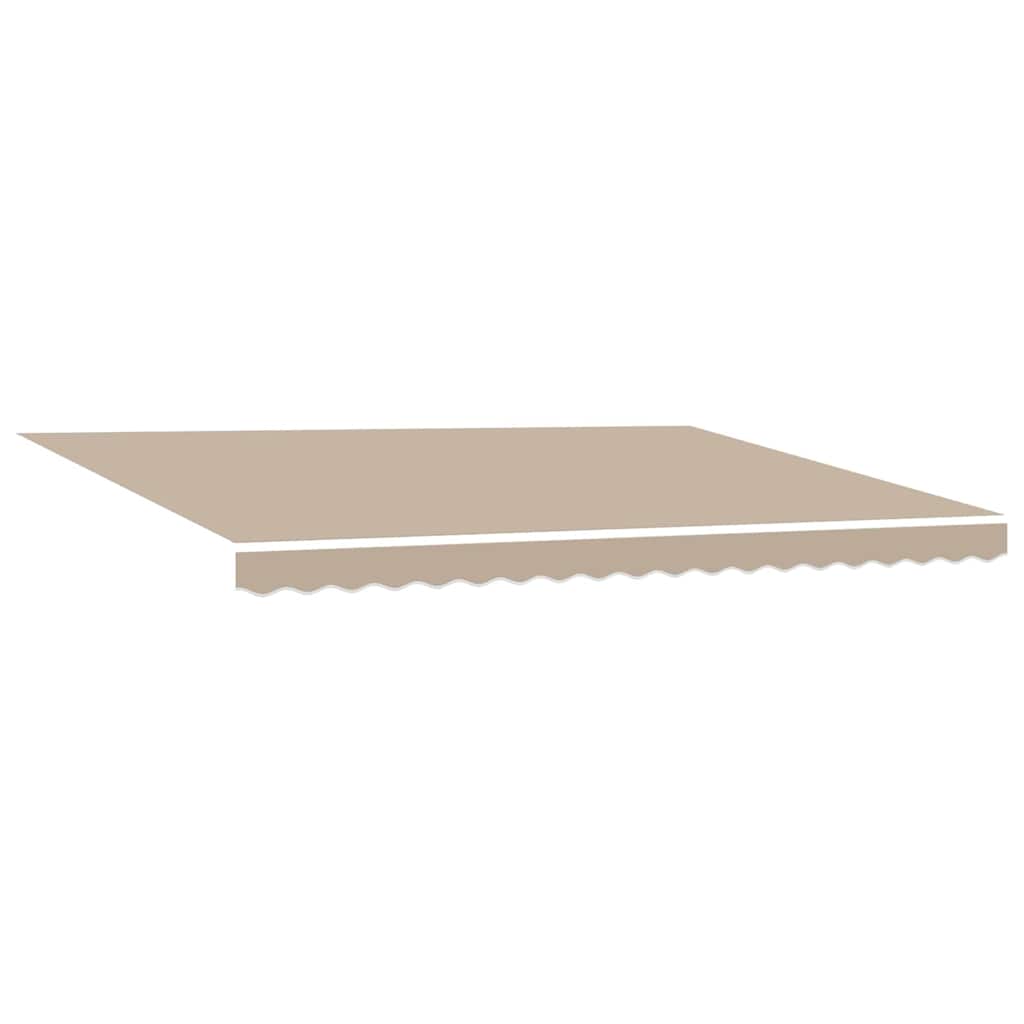 Einziehbare Markise Beige 450 x 300 cm Stoff und Stahl