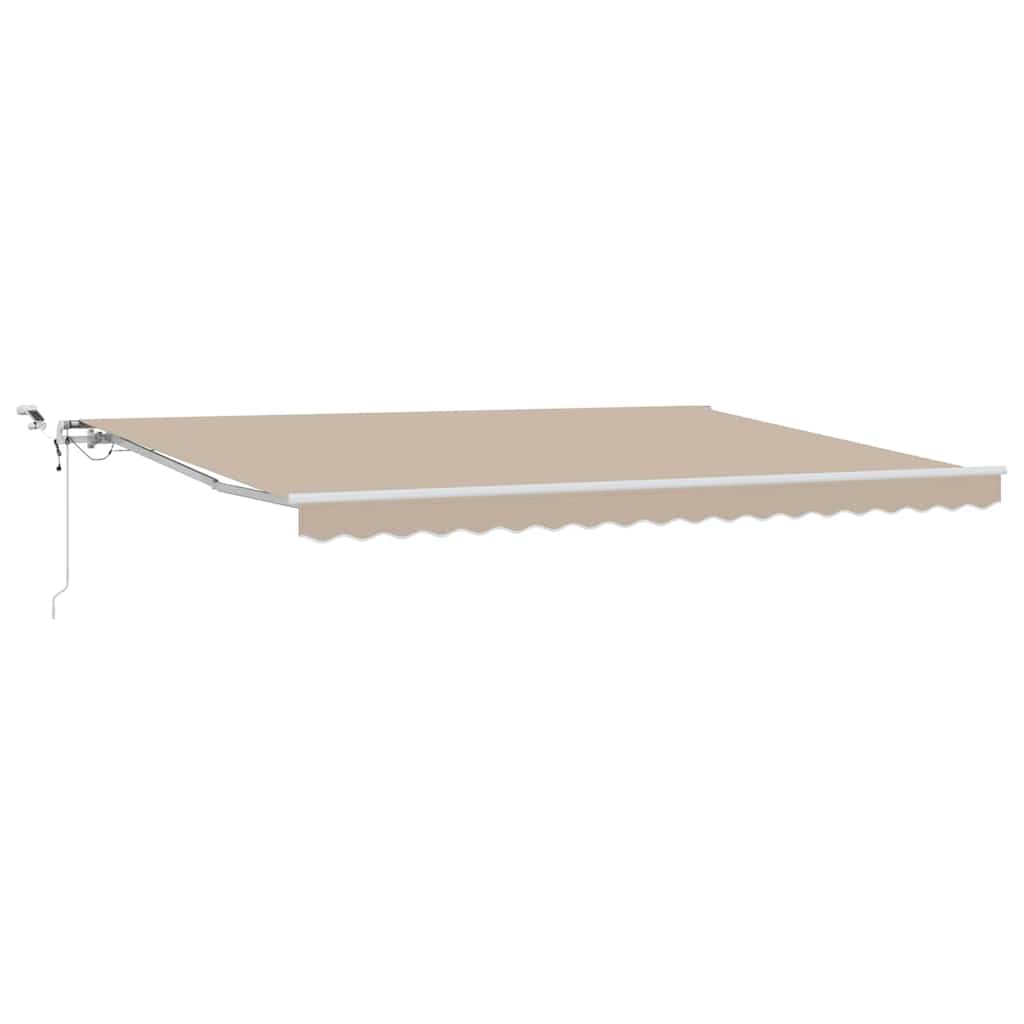 Einziehbare Markise Beige 450 x 300 cm Polyester und Metall