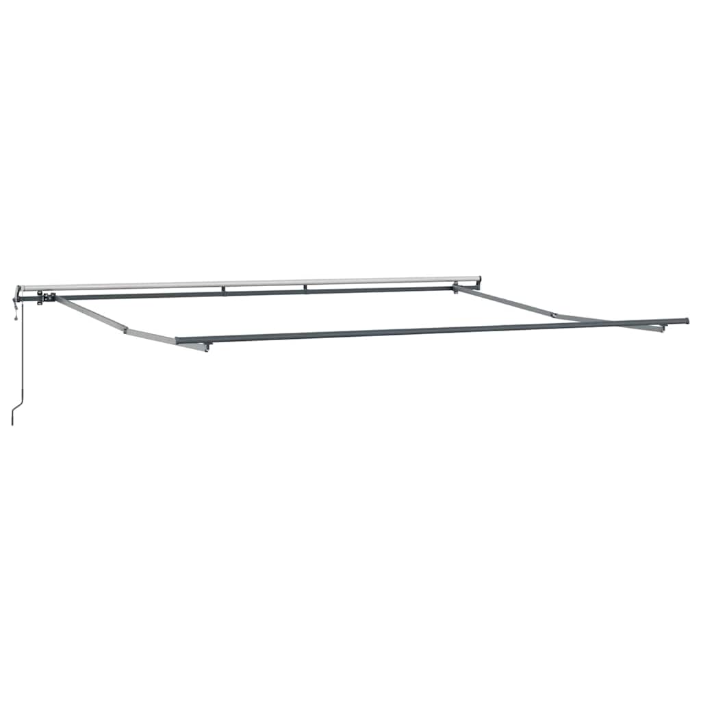 Einziehbare Markise Beige 450 x 300 cm Stoff und Aluminium