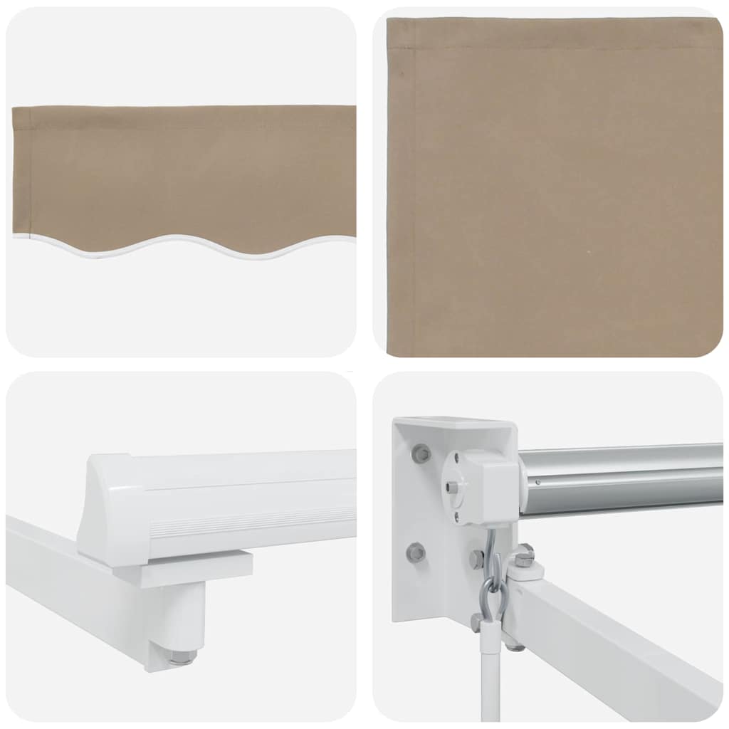 Markise Beige 4,5 × 3 m Polyester und Metall