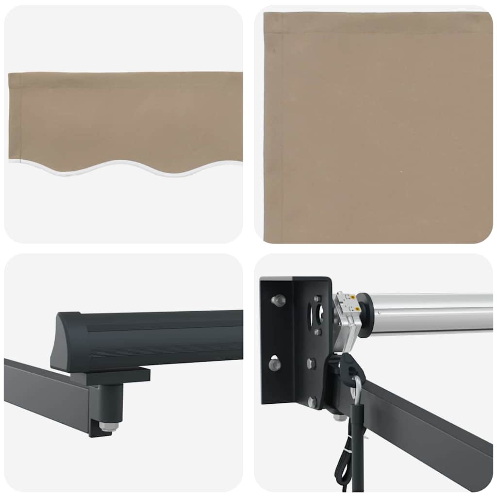Markise Beige 450 x 300 x 165 cm Polyester und Metall
