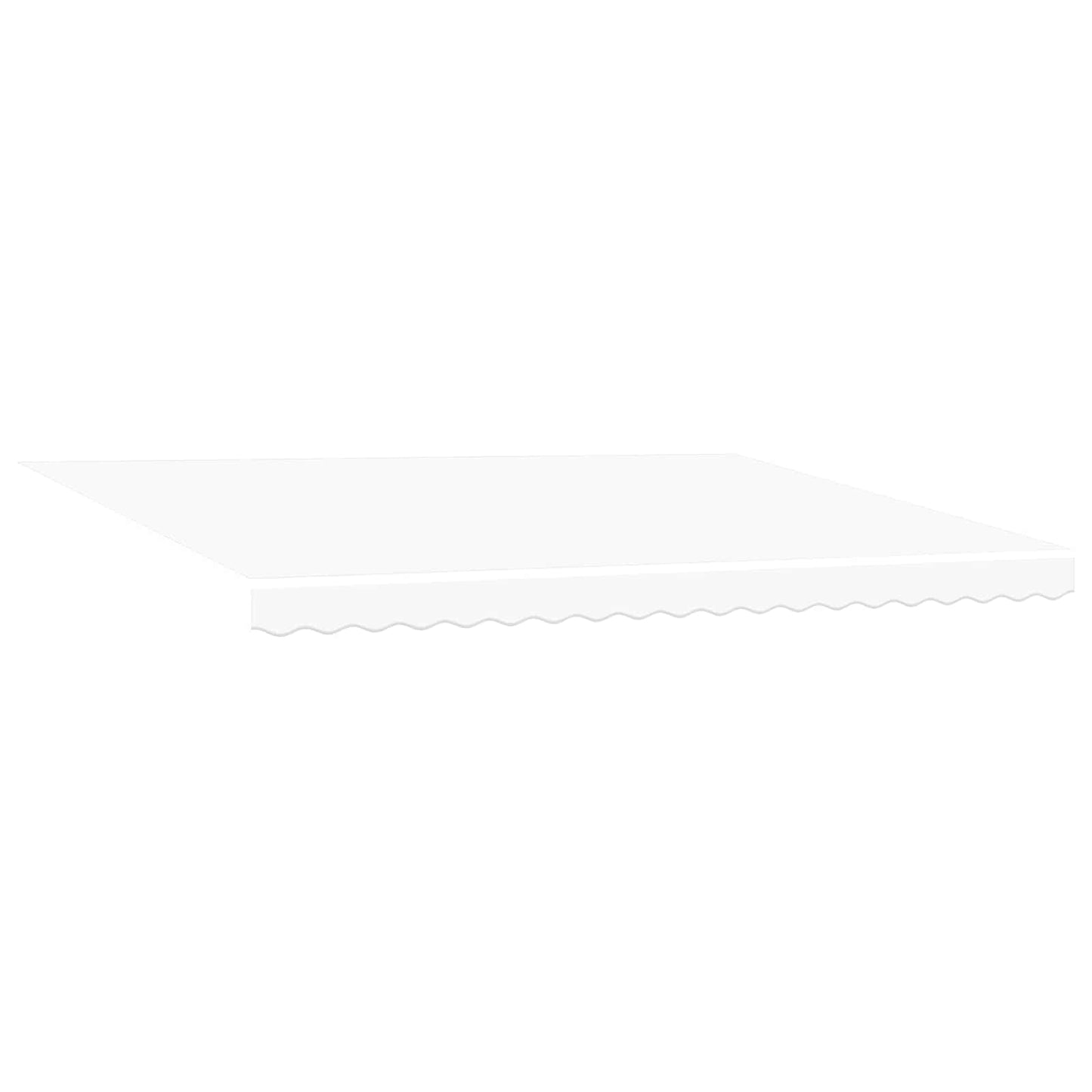 Einziehbare Markise Weiß 450 x 300 cm Polyester und Stahl