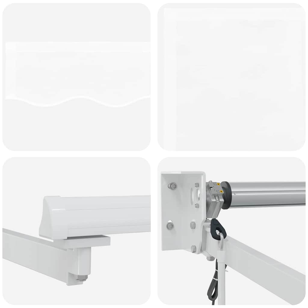 Markise Weiß 4,5 × 3 m Polyester und Metall