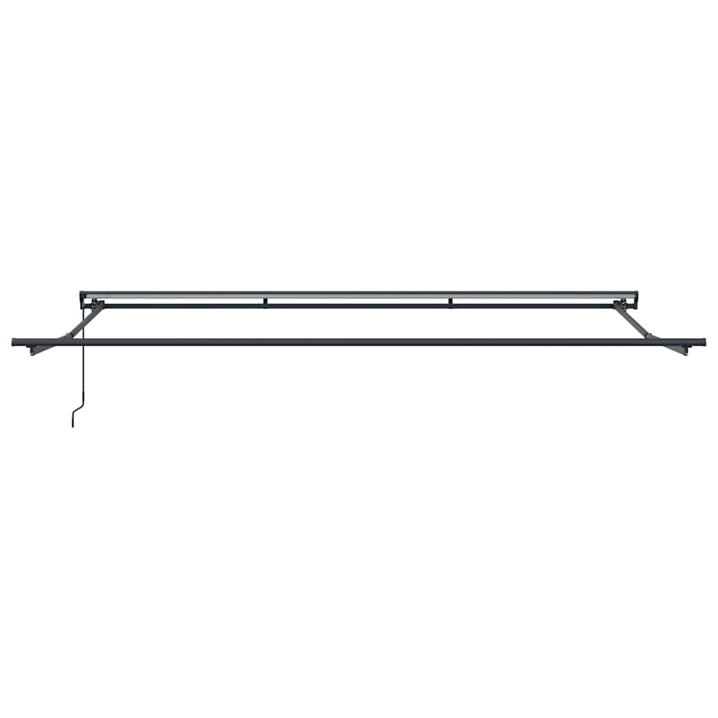 Einziehbare Markise Weiß 450 x 300 cm Polyester und Metall