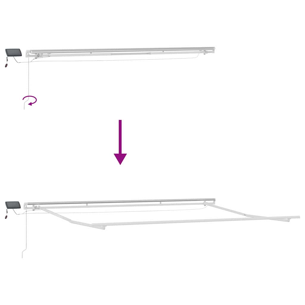 Einziehbare Markise mit 450 x 350 cm Stoff